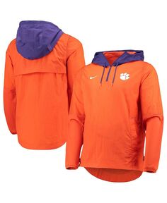 Мужская оранжево-фиолетовая куртка clemson tigers player с молнией на четверть Nike, мульти