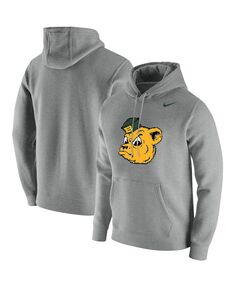 Мужская толстовка с капюшоном baylor bears из меланжевого серого цвета с винтажным школьным логотипом Nike, мульти