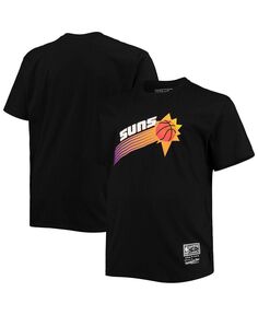 Мужская черная футболка phoenix suns big &amp; tall team с надписью Mitchell &amp; Ness, черный