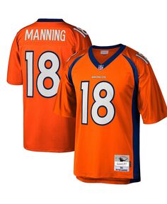 Футболка Mitchell &amp; Ness Men&apos;s Peyton Manning Orange Denver Broncos Big and Tall 2015 Retired Player, оранжевый/белый