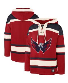 Мужская красная толстовка с капюшоном washington capitals superior lacer logo &apos;47 Brand, красный