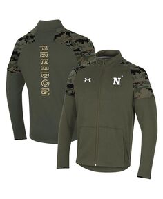 Мужская темно-оливковая флисовая куртка midshipmen freedom с молнией во всю длину Under Armour