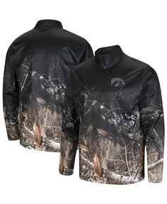 Мужская черная куртка realtree camo iowa hawkeyes creek с молнией на четверть Colosseum, мульти