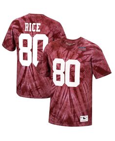 Мужская футболка jerry rice scarlet san francisco 49ers tie-dye super bowl xxiii с именем и номером игрока на пенсии Mitchell &amp; Ness
