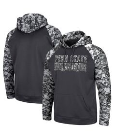 Мужская темно-серая толстовка с капюшоном penn state nittany lions oht в стиле милитари appreciation digital camo pullover hoodie Colosseum, мульти