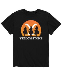 Мужская футболка yellowstone cowboy sunset AIRWAVES, черный
