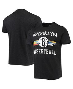Мужская черная футболка brooklyn nets city edition club &apos;47 Brand, мульти