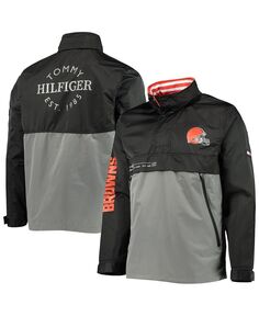 Мужская черная, серая куртка-анорак cleveland browns с капюшоном и молнией на четверть Tommy Hilfiger, мульти