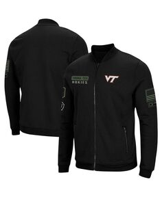 Мужская черная куртка-бомбер virginia tech hokies oht в стиле милитари с высокой скоростью и молнией во всю длину Colosseum, черный