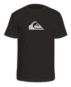 Мужская однотонная футболка rashguard с короткими рукавами и полосками Quiksilver, черный