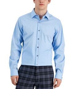 Мужская классическая рубашка slim fit, растягивающаяся в двух направлениях, устойчивая к пятнам, создана для macy&apos;s Alfani, мульти