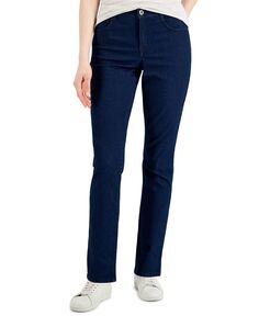 Узкие джинсы petite со средней посадкой, созданные для macy&apos;s Style &amp; Co