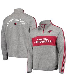 Мужская серая куртка arizona cardinals mario с молнией на четверть молнии в меланжевом цвете Tommy Hilfiger, мульти