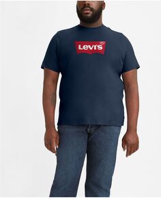 Мужская большая и высокая футболка с круглым вырезом и графическим принтом Levi&apos;s, мульти Levis