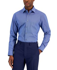 Мужская классическая рубашка стандартного кроя, растягивающаяся в двух направлениях, устойчивая к пятнам, с сотовой структурой, создана для macy&apos;s Alfani