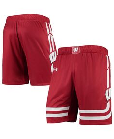 Мужские баскетбольные шорты red wisconsin badgers replica Under Armour, красный