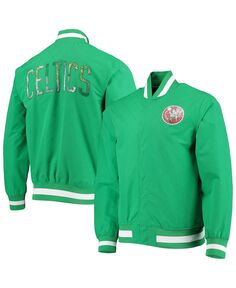 Мужская куртка boston celtics kelly green hardwood classics 75th anniversary original warmup full-snap jacket Mitchell &amp; Ness, мульти