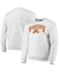 Мужской пуловер с карманом из серого меланжевого цвета minnesota golden gophers для старшеклассников League Collegiate Wear, мульти