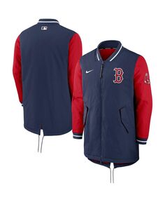 Мужская темно-синяя куртка boston red sox dugout performance с молнией во всю длину Nike, синий