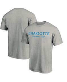 Мужская футболка с фирменной надписью heather grey charlotte fc Fanatics, мульти