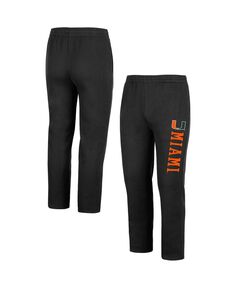 Мужские черные оранжевые флисовые брюки miami hurricanes Colosseum, мульти