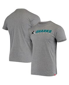 Мужская меланжевая серая футболка san jose sharks hockey comfy tri-blend Le Coq Sportif, мульти