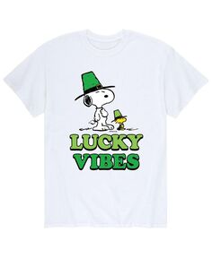 Мужская футболка lucky vibes с арахисом AIRWAVES, белый