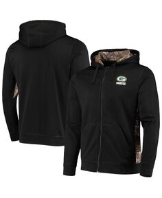 Мужская черная толстовка с капюшоном на молнии realtree camo green bay packers decoy tech fleece Dunbrooke, мульти