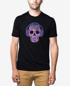 Мужская футболка premium blend word art styles of edm music LA Pop Art, черный