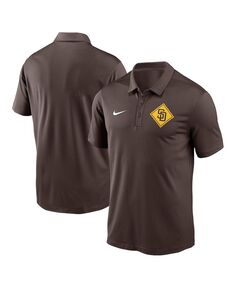 Мужская коричневая рубашка-поло san diego padres diamond icon franchise performance Nike, коричневый