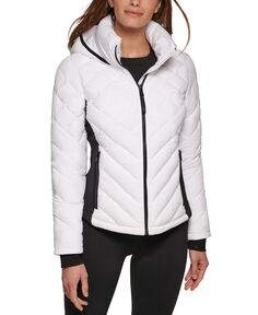 Пуховое пальто для женщин с капюшоном Calvin Klein, белый