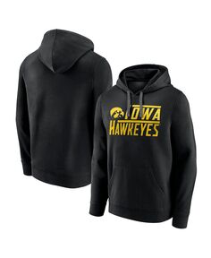 Мужская фирменная черная толстовка с капюшоном iowa hawkeyes favourite longshot pullover Fanatics, черный