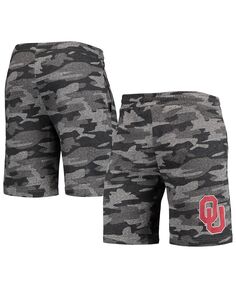 Мужские темно-серые шорты oklahoma sooners camo backup terry jam lounge shorts Concepts Sport, мульти