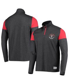 Мужская темно-серая куртка texas tech red raiders gameday tri-blend с молнией на четверть Under Armour, мульти