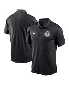 Мужская черная рубашка-поло chicago white sox diamond icon franchise performance Nike, черный