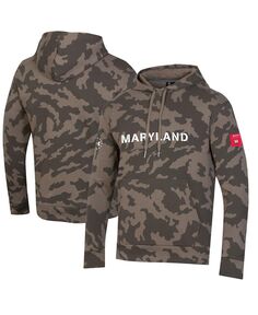 Мужской камуфляжный пуловер с капюшоном maryland terrapins в стиле милитари Under Armour