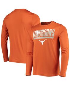 Мужская футболка с длинным рукавом texas orange texas longhorns wordmark slash Champion, мульти