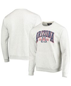 Мужская серая меланжевая толстовка arizona wildcats upperclassman pocket pullover sweatshirt League Collegiate Wear, мульти