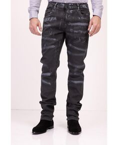 Мужские джинсы modern со скошенной кромкой RON TOMSON, черный