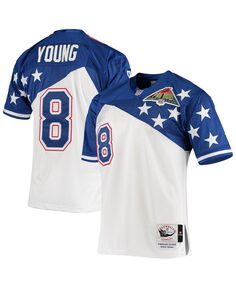 Мужская футболка steve young white, blue nfc 1994 pro bowl authentic jersey Mitchell &amp; Ness, мульти