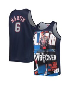 Мужская майка kenyon martin navy new jersey nets slam player Mitchell &amp; Ness, синий