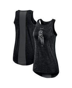 Женская черная майка chicago white sox с логотипом fade high neck performance Nike, черный