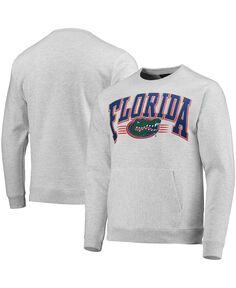 Мужская серая толстовка с карманом florida gators с мелким принтом для старшеклассников League Collegiate Wear, мульти