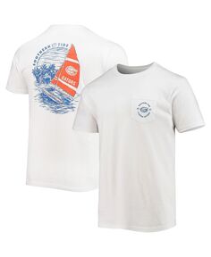 Мужская белая футболка florida gators game day coastal sailing Southern Tide, белый