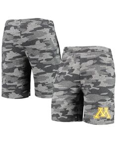 Мужские темно-серые шорты minnesota golden gophers camo backup terry jam lounge shorts Concepts Sport, мульти