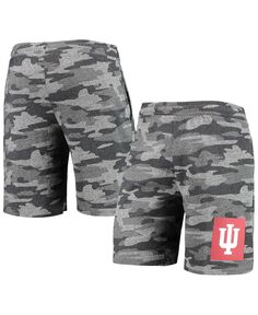 Мужские угольно-серые шорты indiana hoosiers camo backup terry jam lounge shorts Concepts Sport, мульти