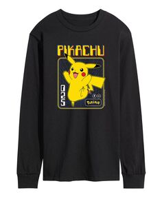 Мужская футболка с длинным рукавом pokemon pikachu AIRWAVES, черный