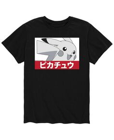 Мужская футболка с изображением покемона пикачу AIRWAVES, черный