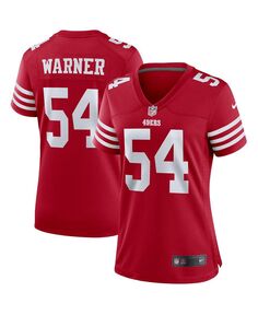 Женская футболка fred warner scarlet san francisco 49ers player game Nike