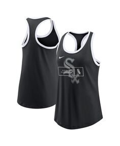 Черная женская майка chicago white sox x-ray racerback performance Nike, черный